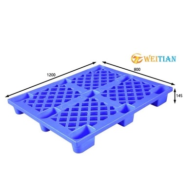 1200X800デッキの単一の表面パレット衛生学のバージンのHDPEの積み重ね可能なプラスチック パレット