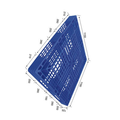 1200Kg動的倉庫プラスチック パレット青いHDPEの多目的な処理