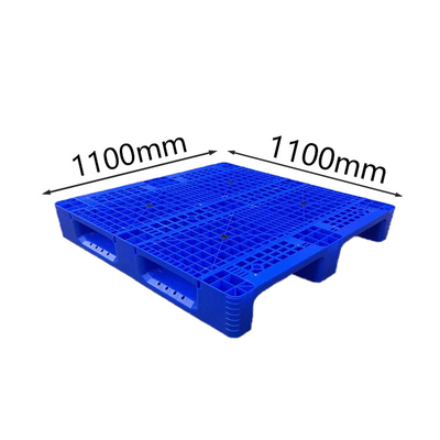 青い反スリップのHDPEのプラスチック パレット1100 x 1100 X食糧工場/港のための155