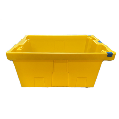 100%のHDPEの黄色い移動プラスチック木枠600 X 400 X 275mm頑丈な耐久EU箱