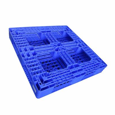 青い単一の側面倉庫の備畜品のHDPEのための1100 x 1100のプラスチック パレット