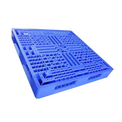 青い単一の側面倉庫の備畜品のHDPEのための1100 x 1100のプラスチック パレット