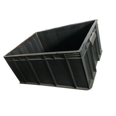黒いESDの貯蔵プラスチック記号論理学箱54x42 Ecoの友好的な再生利用できる