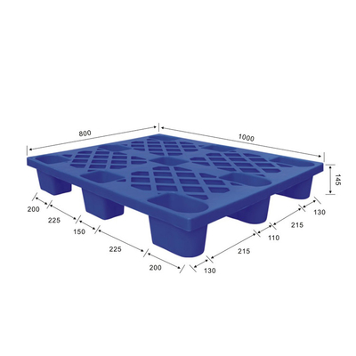 HDPE PPの産業プラスチック パレット1000x800は流れる