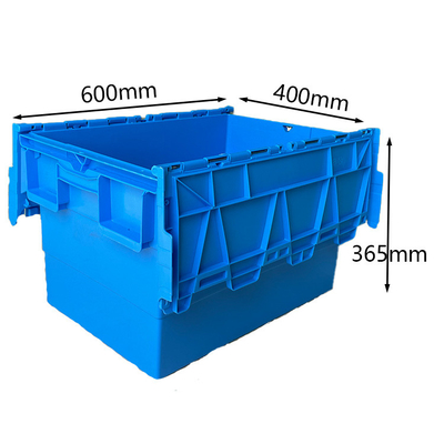 600x400x365mmプラスチック移動箱の倉庫の負荷50Kg HDPEのプラスチック木枠