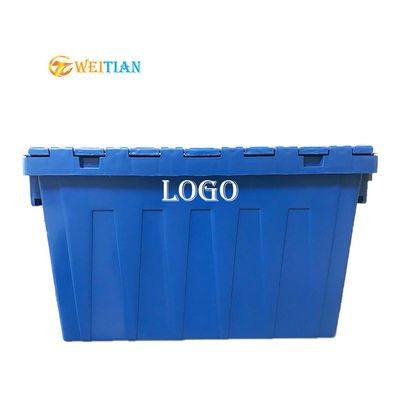 60L再使用可能なプラスチック移動箱の反スリップのHygienのHDPEの負荷50Kg