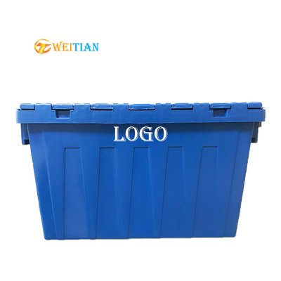 600x400x350プラスチック記号論理学箱60LのNestableプラスチック木枠の負荷70Kg