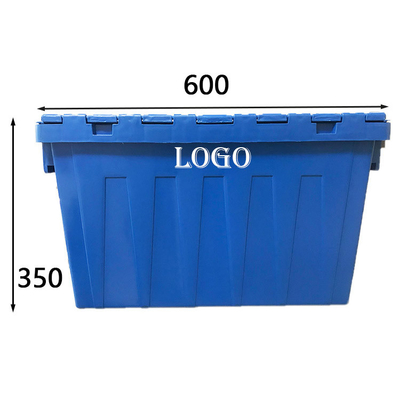 Nestable大きいプラスチックHDPEの青い負荷50Kg再使用可能な移動大箱を荷箱