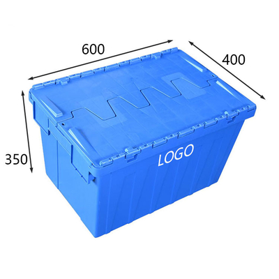 3000g重量プラスチック記号論理学箱のHDPEの青い負荷50Kg積み重ね可能な移動木枠